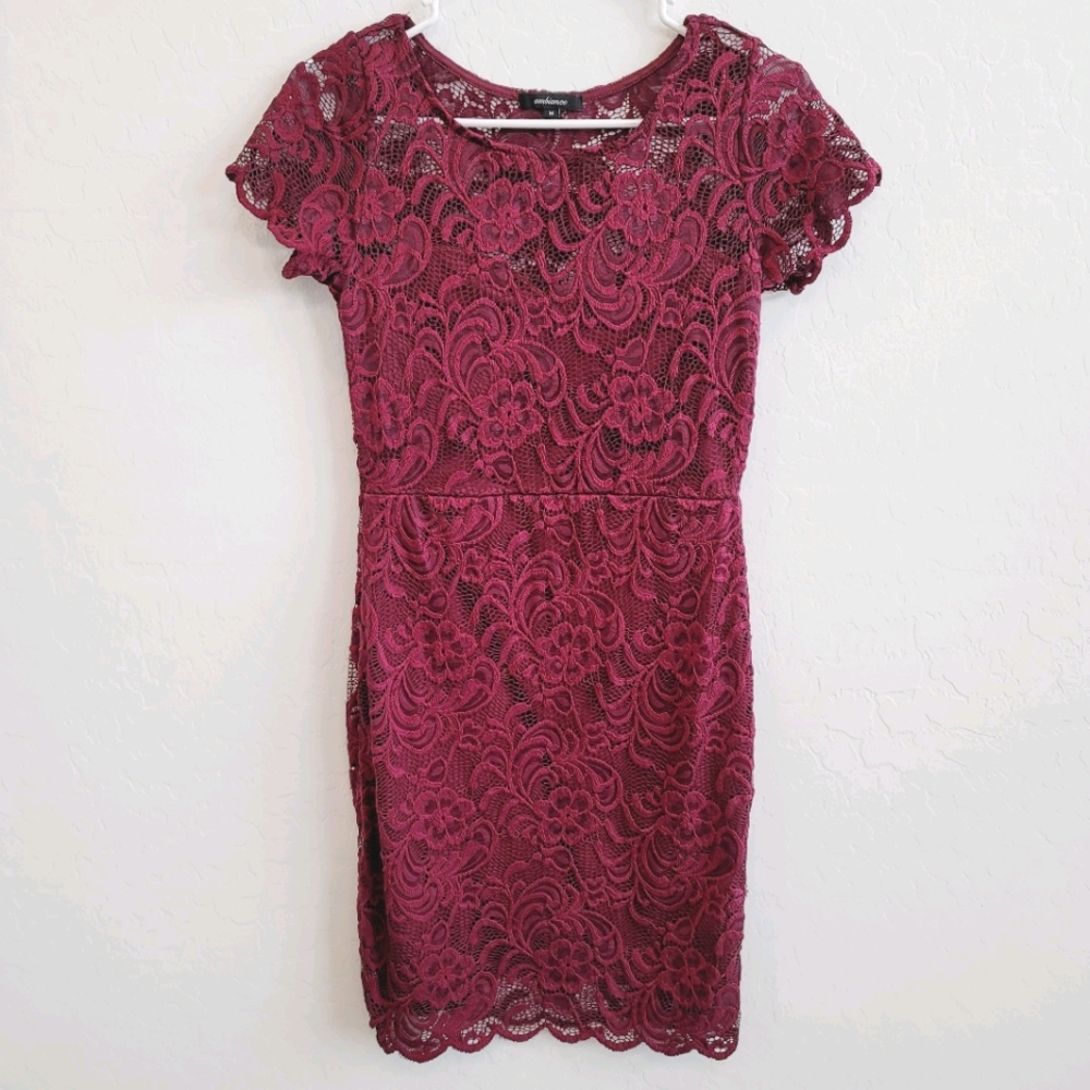 💕 Ambiance Floral Lace Bodycon Dress Size Medium